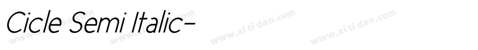 Cicle Semi Italic字体转换